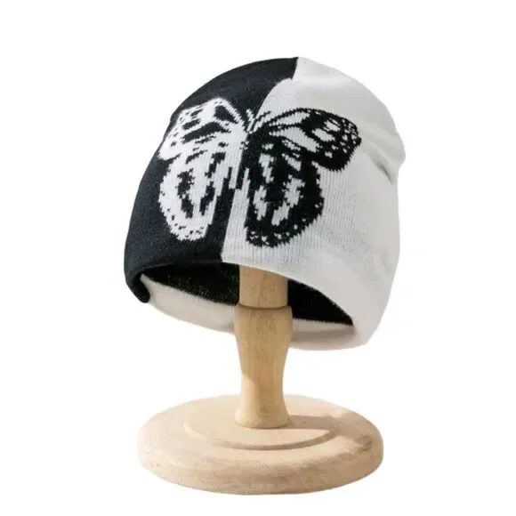 Butterfly Color Block Beanie - Picture 2 of 3